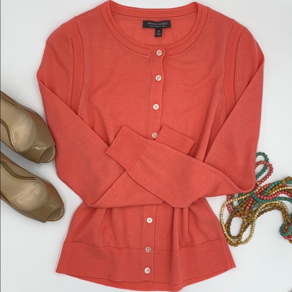 Banana Republic 100% Merino Wool Cardigan Sweater